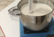 il latte è stato messo a scaldare